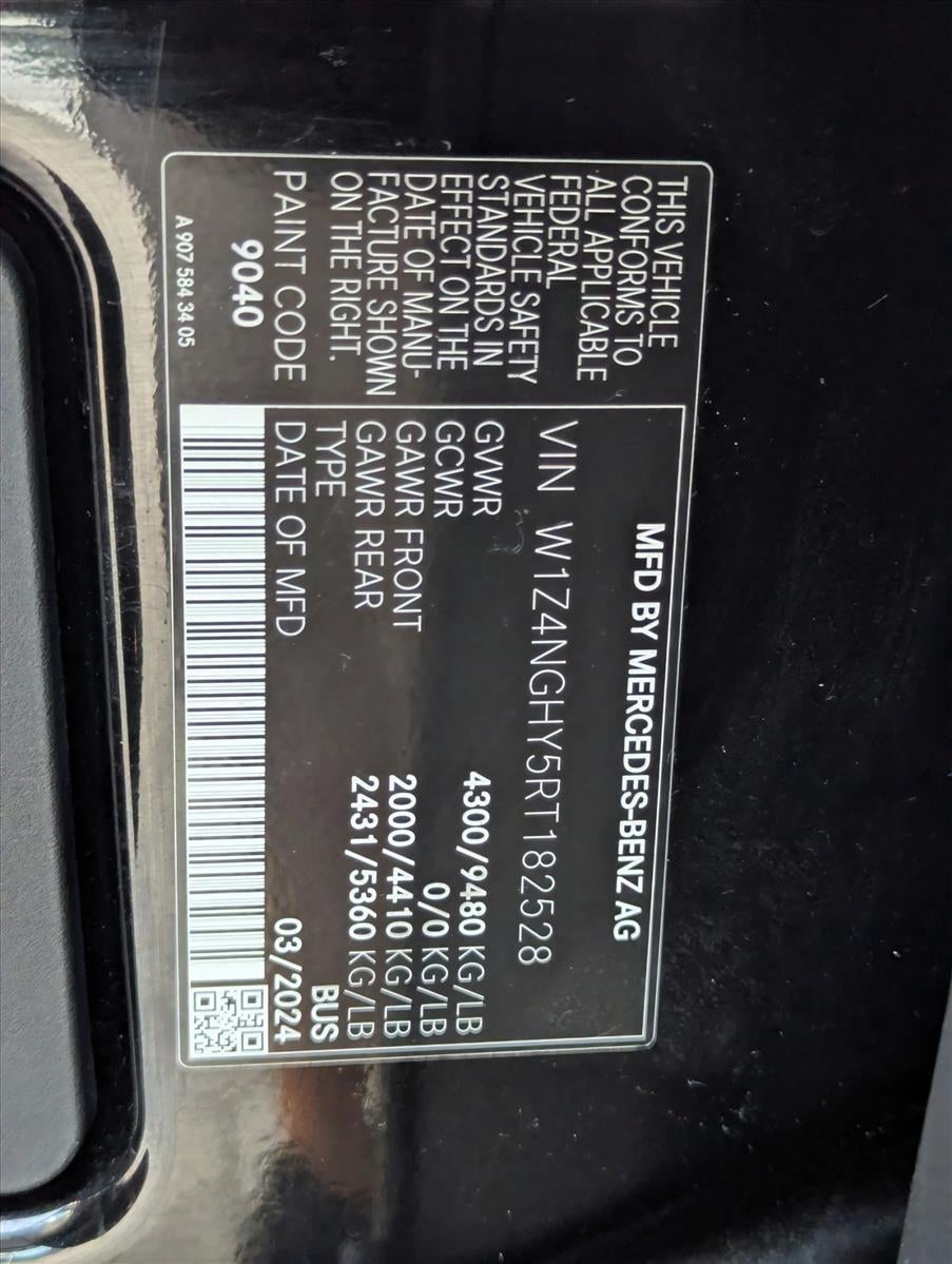 2024 Mercedes-Benz Sprinter Passenger Van 2500 High Roof I4 Diesel HO 170" RWD