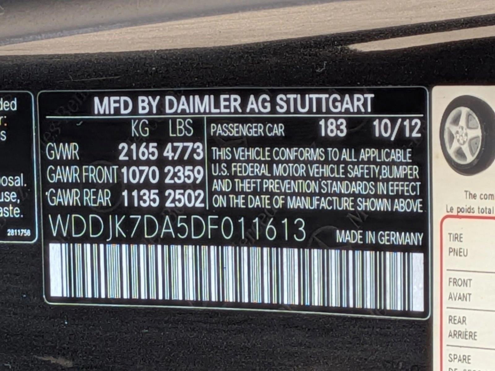 2013 Mercedes-Benz SL-Class SL 550