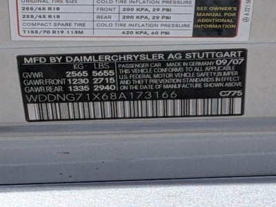 2008 Mercedes-Benz S-Class S 550 Sedan