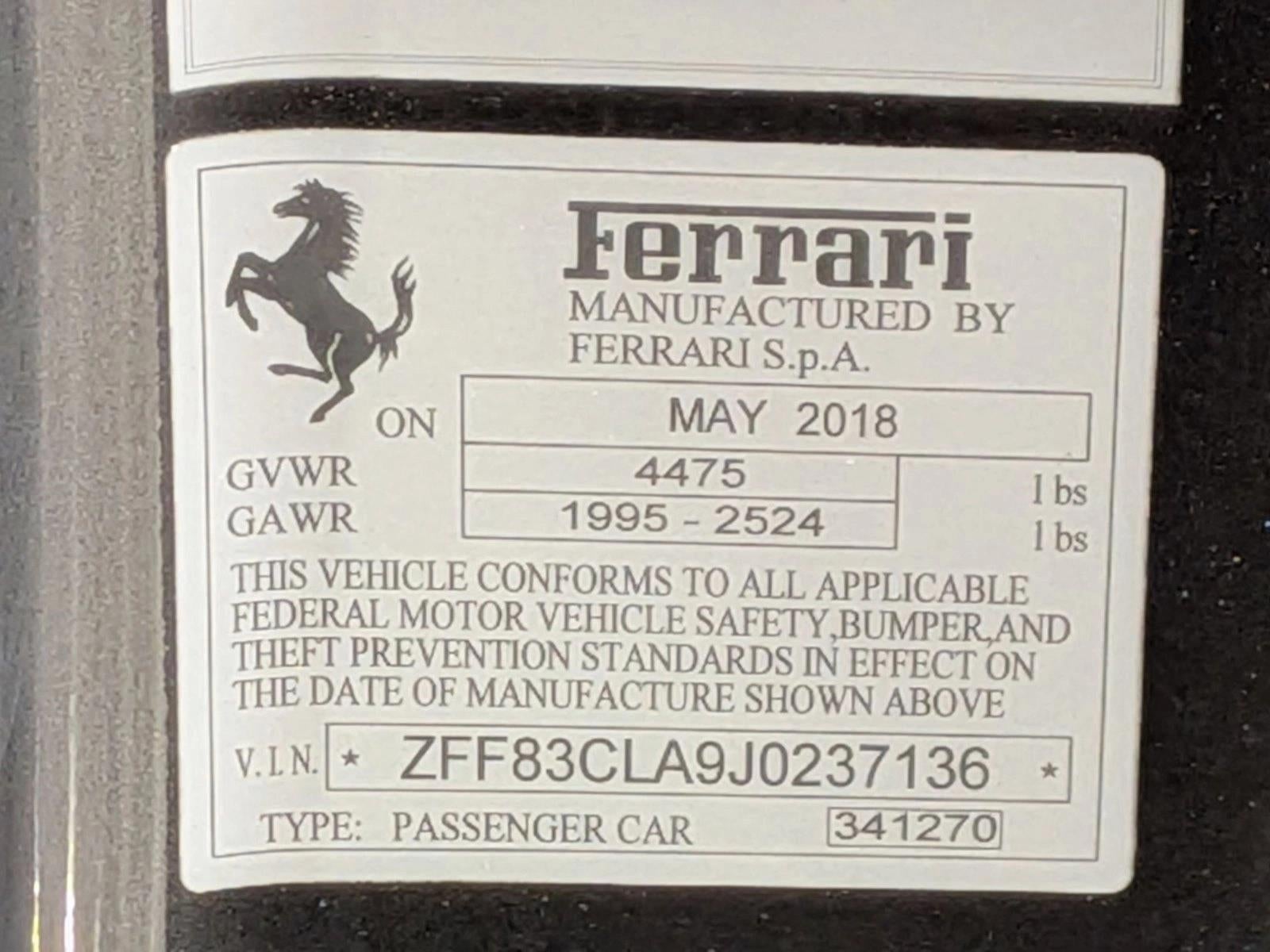 2018 Ferrari 812 Superfast Coupe