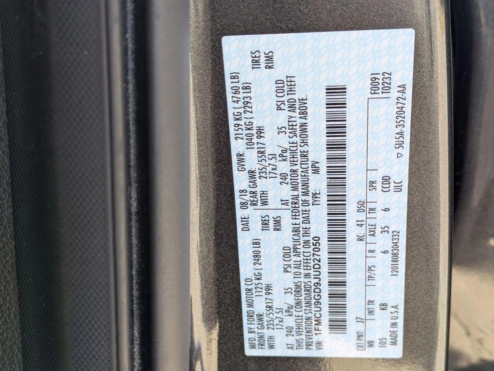 2018 Ford Escape SE 4WD