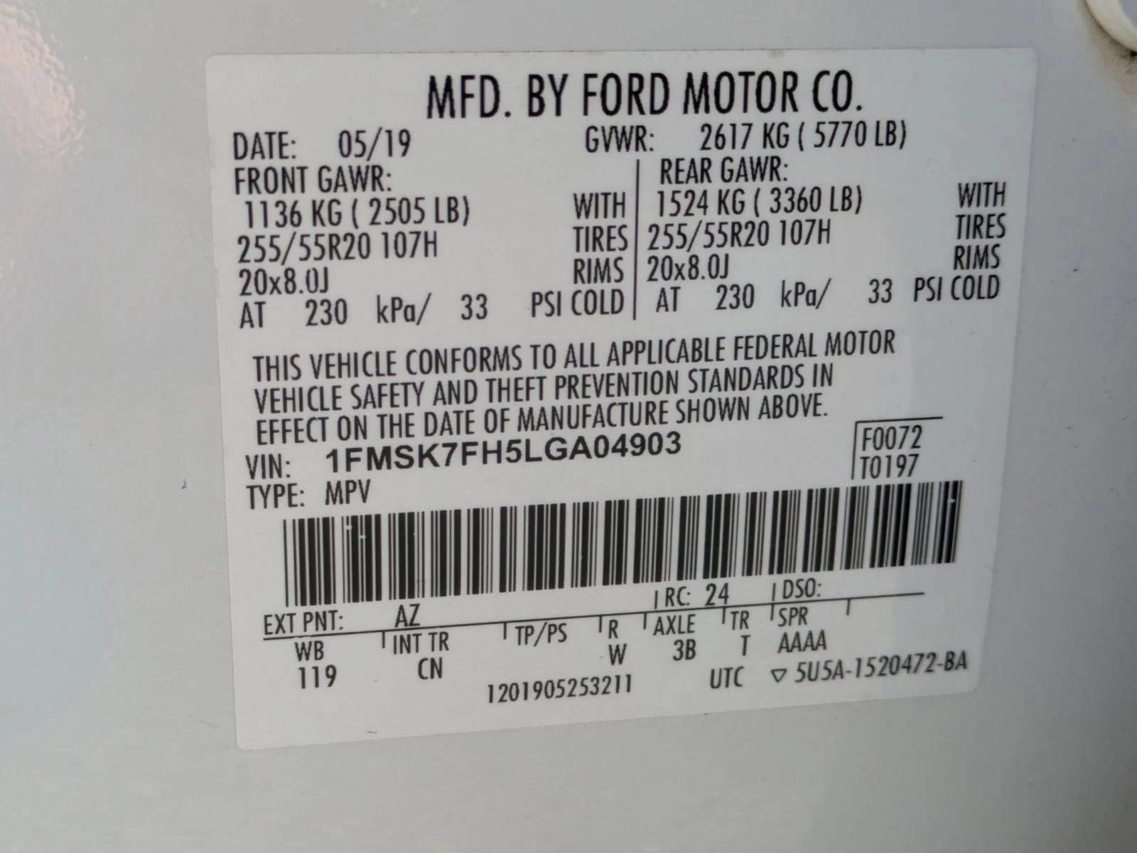 2020 Ford Explorer Limited RWD