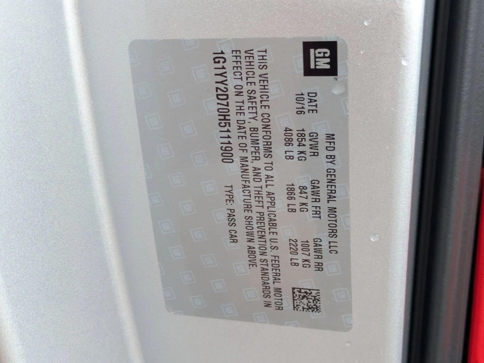 2017 Chevrolet Corvette Grand Sport Coupe 2LT