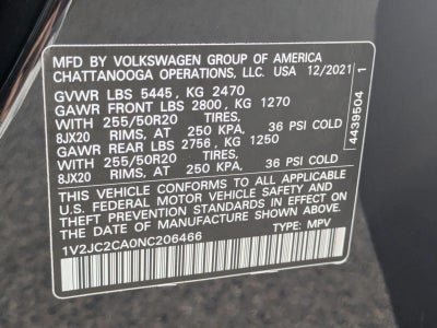 2022 Volkswagen Atlas Cross Sport 2.0T SE w/Technology FWD