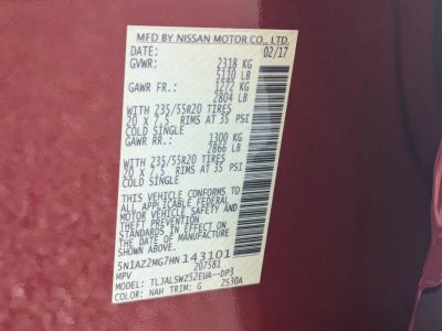 2017 Nissan Murano 2017.5 FWD Platinum