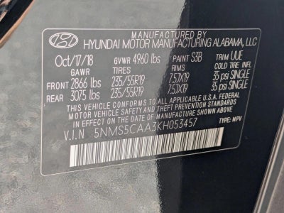 2019 Hyundai SANTA FE Ultimate 2.0T Auto AWD