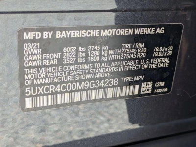 2021 BMW X5 sDrive40i Sports Activity Vehicle