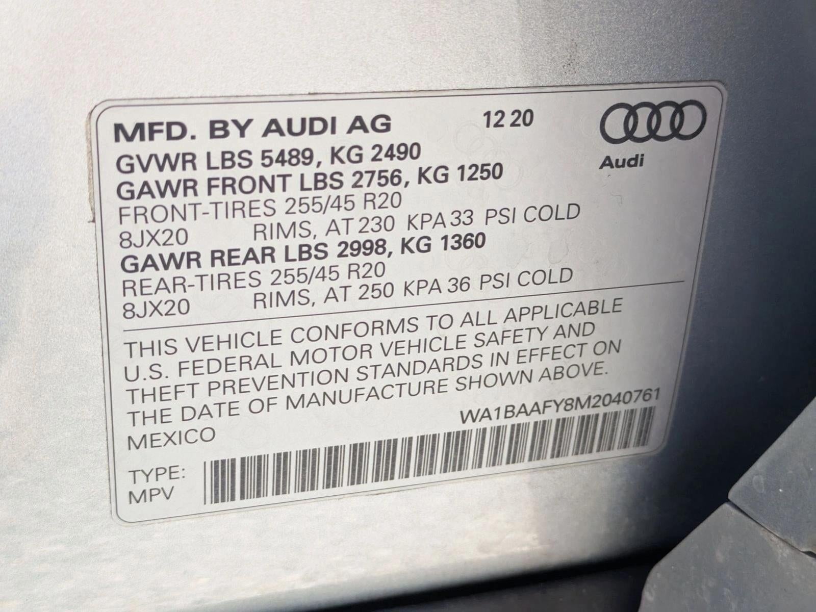 2021 Audi Q5 Premium Plus 45 TFSI quattro