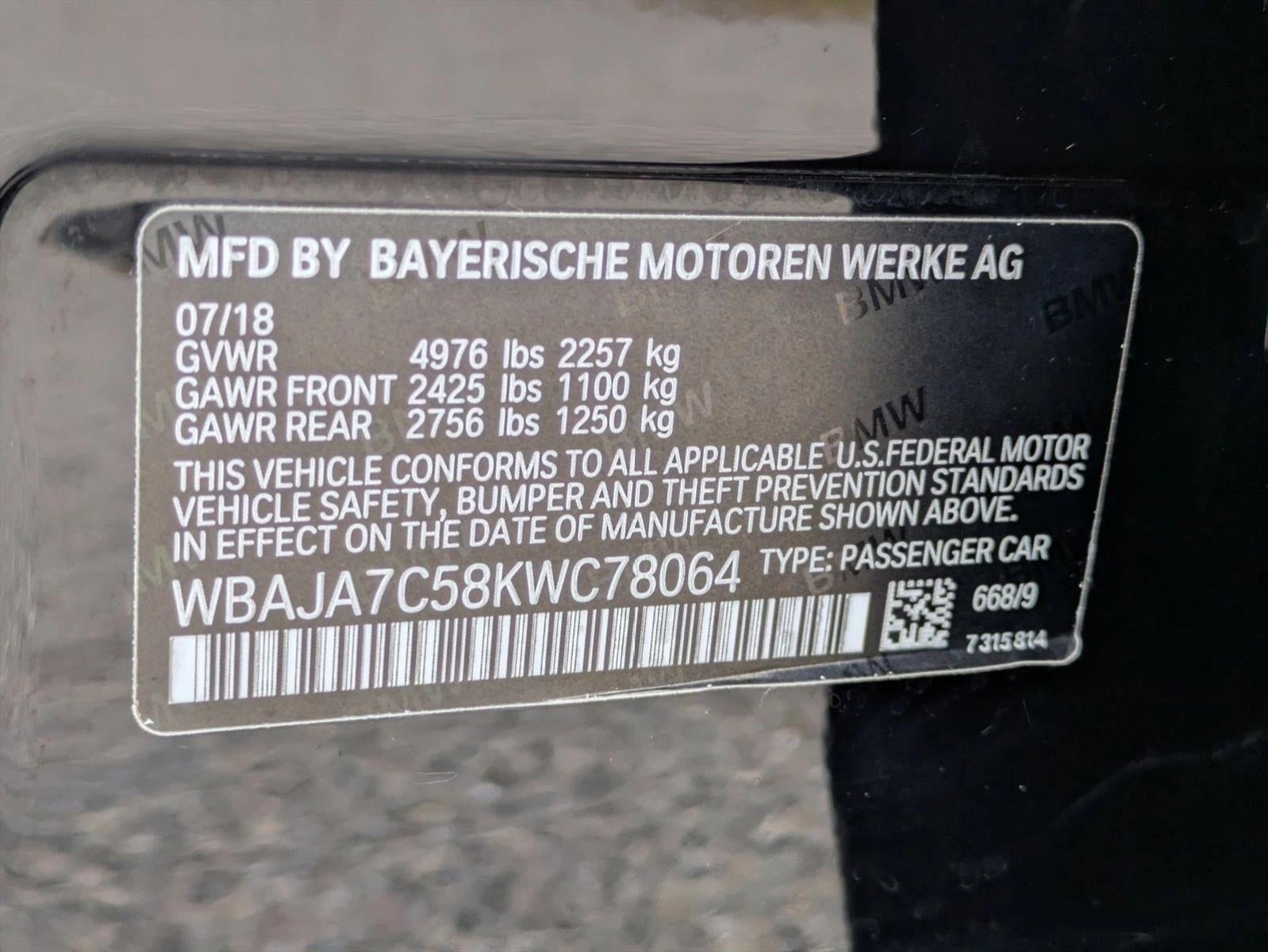 2019 BMW 530i xDrive Sedan