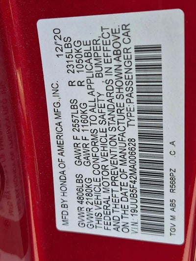 2021 Acura TLX FWD w/Technology Package