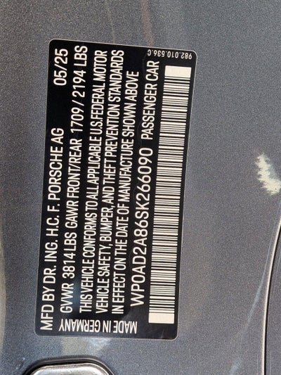 2025 Porsche 718 Cayman GTS 4.0 Coupe