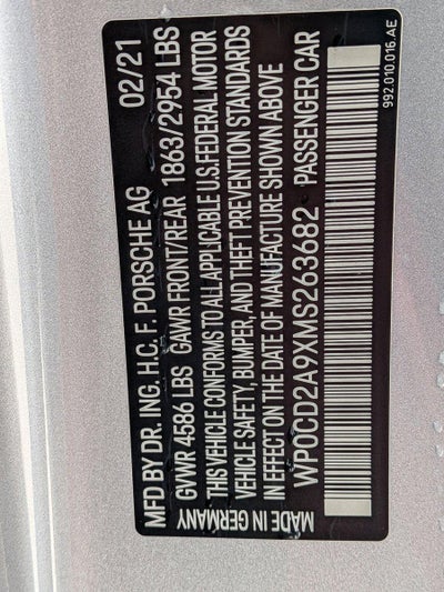 2021 Porsche 911 Turbo S Cabriolet