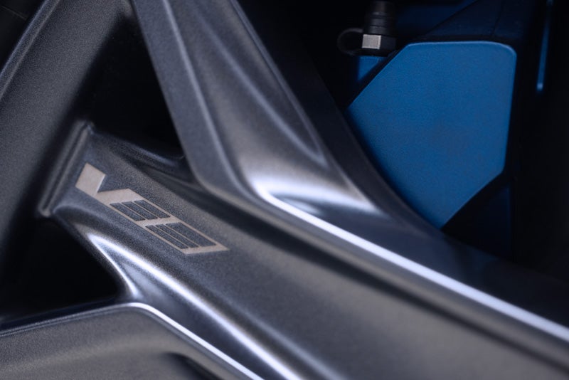 Close-up of the 2026 OPTIQ-V Brembo Performance Front Brakes | AutoNation Cadillac West Palm Beach in West Palm Beach FL