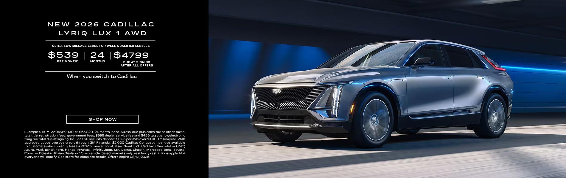 New 2026 Cadillac LYRIQ LUX Offer