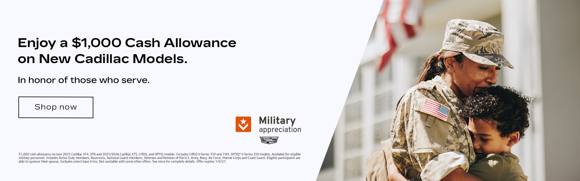 Enjoy $1,000 Cash Allowance on New Cadillac Models